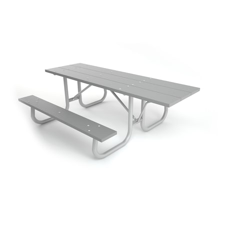 Frog Furnishings Gray 6' ADA Galvanized Frame Table PB 6GRAGFPICADA